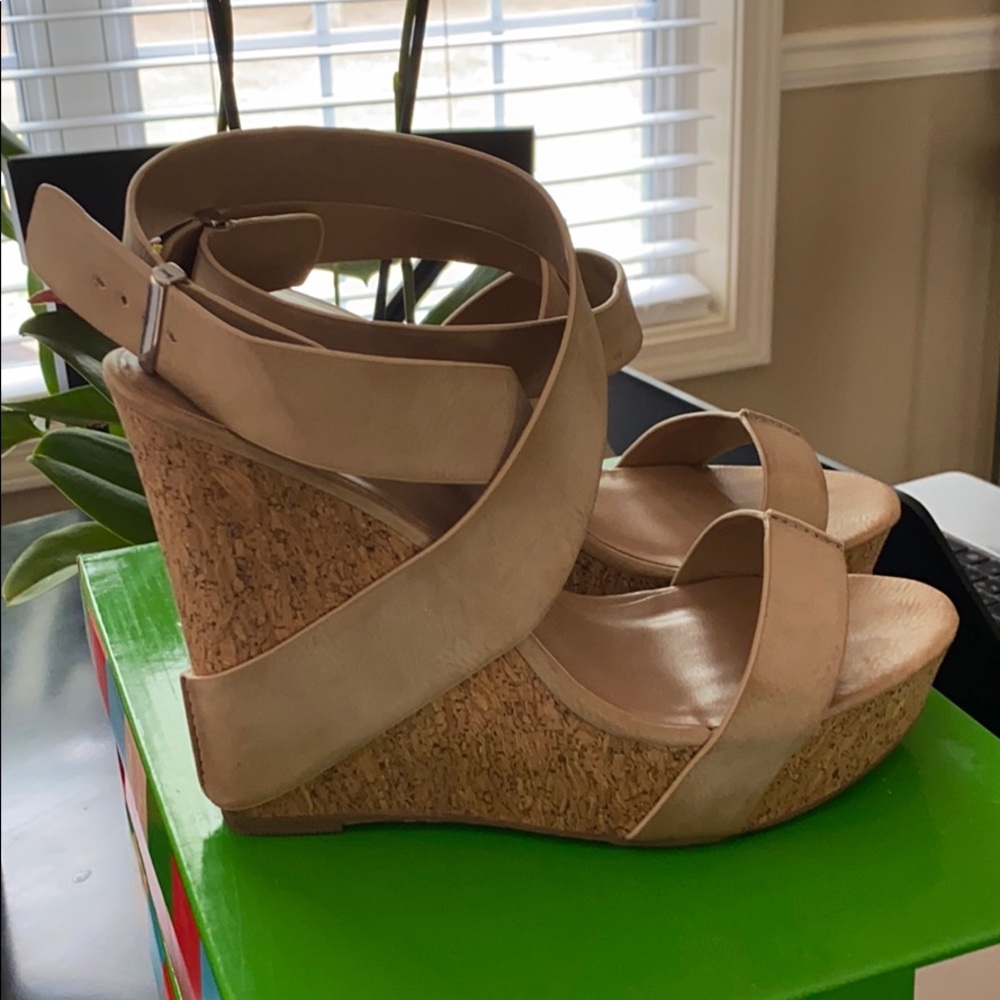 Charles by Charles David Nude Wedges
